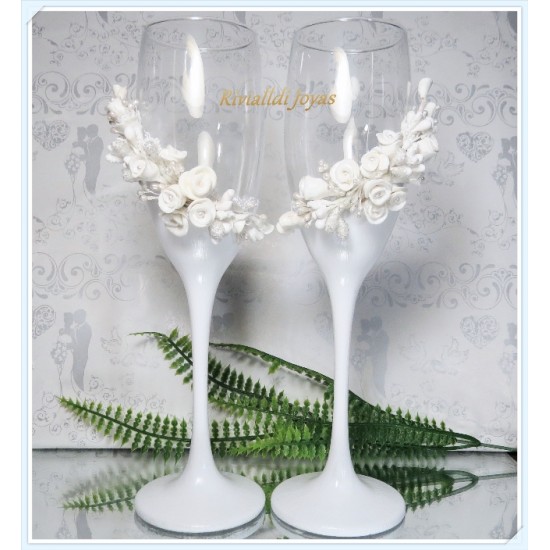 Copas  para bodas "Blanquita"