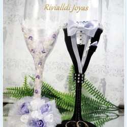 Copas para bodas "amatista"