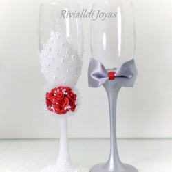 Copas para bodas decoradas "Rubi"