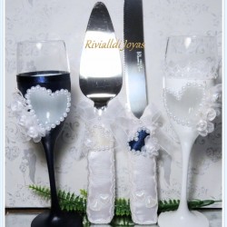 Copas y paletas de bodas corazon