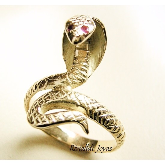 anillo serpiente "Cobra Real"
