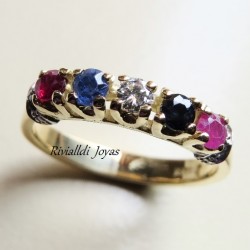 anillo con gemas "Indira"