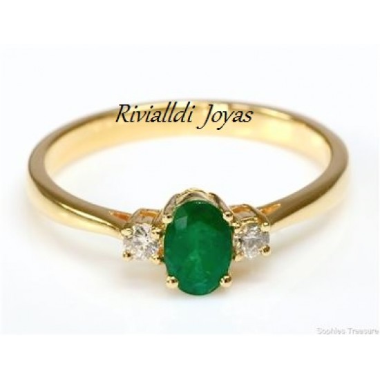 Anillo con esmeralda "Brasilia"