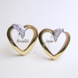 Aretes de oro "Corazones"